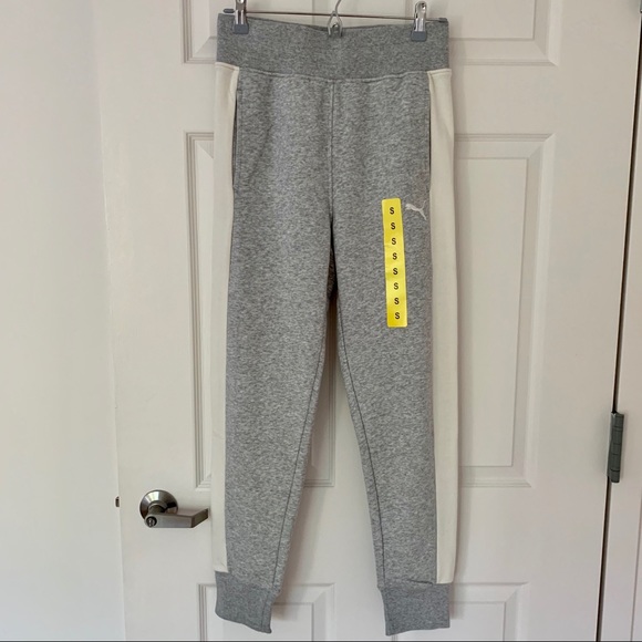 puma grey joggers womens